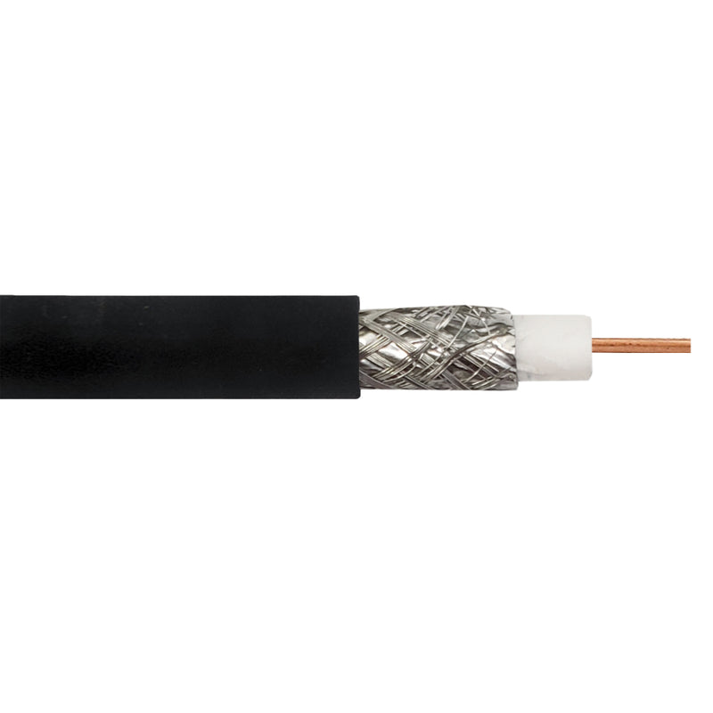 RG6 18AWG Bare Copper 60% AL Braid +100% Foil 75 Ohm CMR Bulk Cable