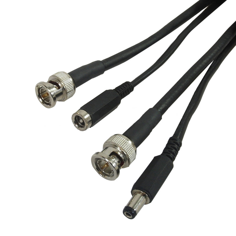 RG59 BNC Security Camera Cable + DC Power 2.1mm M/F