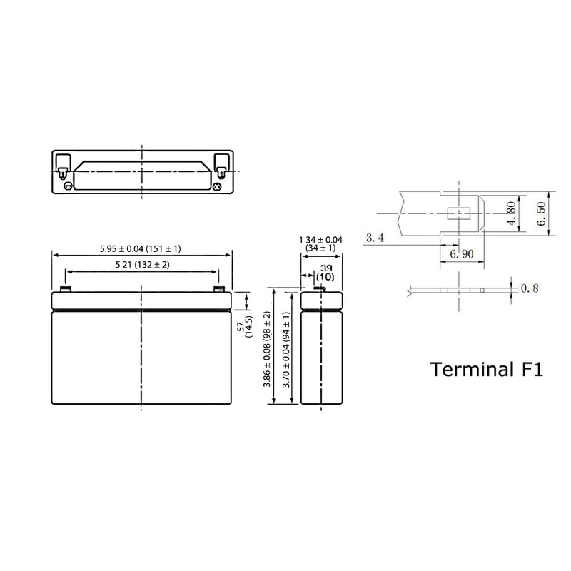 Sealed Lead Acid Battery 6V 7amp x 4