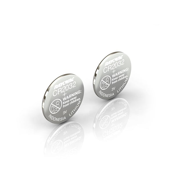 Rayovac coin cell battery 3V size CR2032 Lithium 2 pack