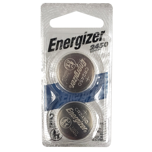 Energizer Coin Cell Battery 3V Size CR2450 Lithium (2 pack)