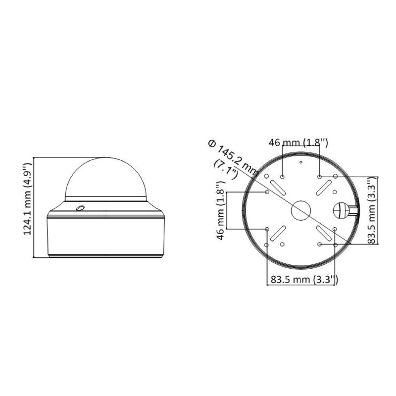 2MP Dome TVI CVBS Camera Varifocal Lens Ultra Lowlight IR with 130ft Range 12V or 24V Power IP67 Rated - White
