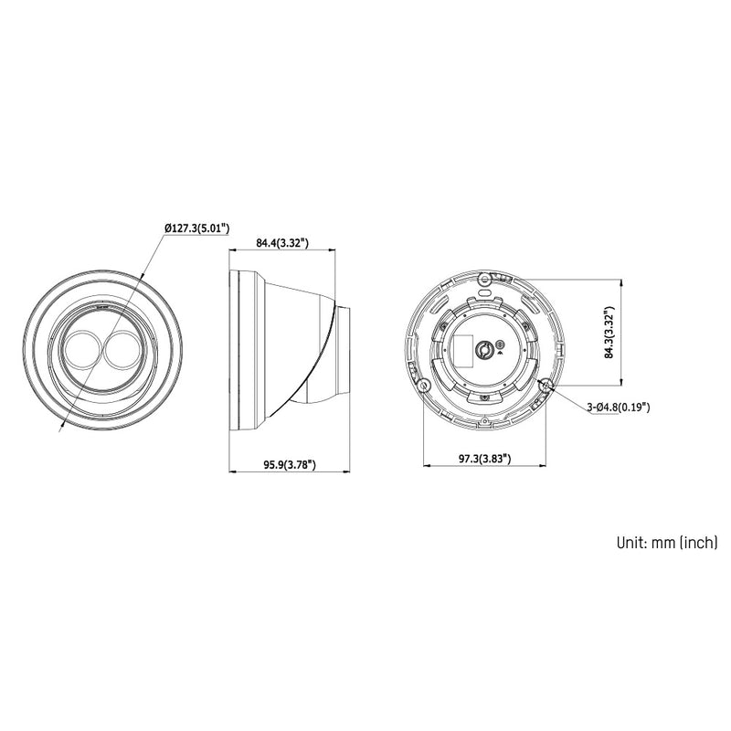 4MP Turret IP Camera Fixed Lens 30m IR Range - IP67 Rated