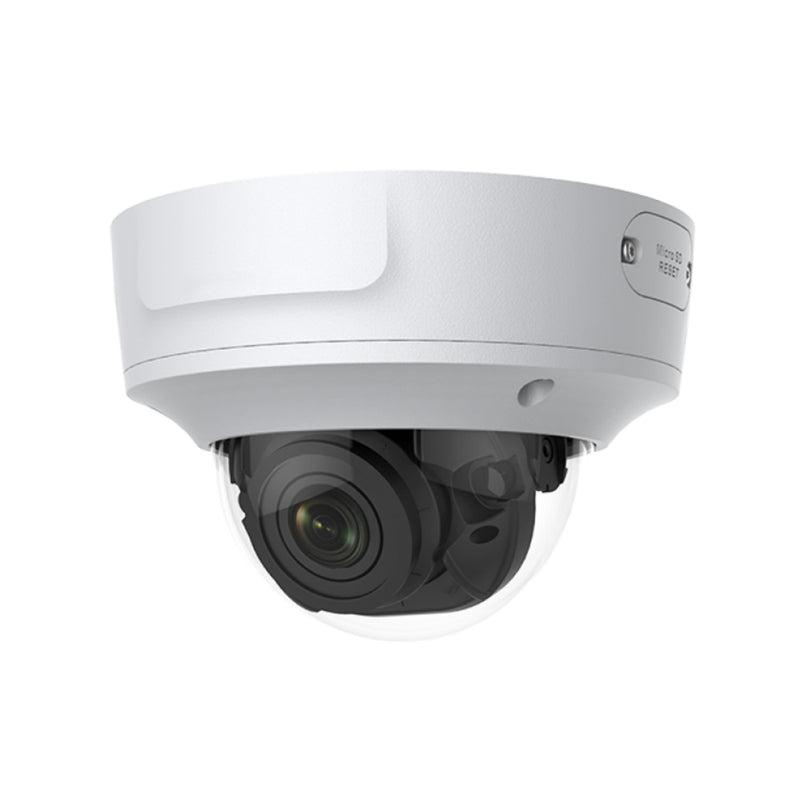 8MP Dome IP Camera Varifocal Lens 30m IR Range Outdoor IP67 Rated - White
