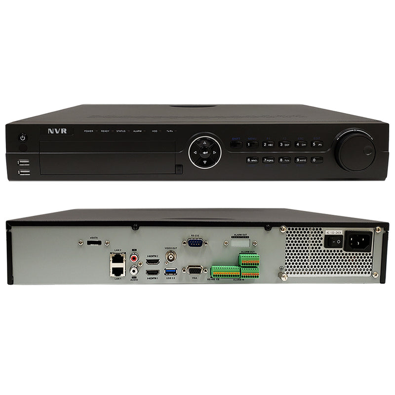 32-Channel IP NVR 12MP 4K Resolution 256Mbps 4x SATA - 2U