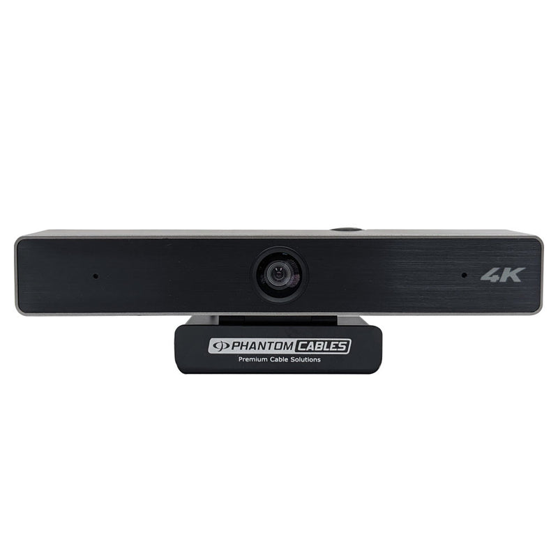 Phantom Cables Webcam 4K 3840x2160 @30fps with Microphone USB 3.0 6ft Cable - Black