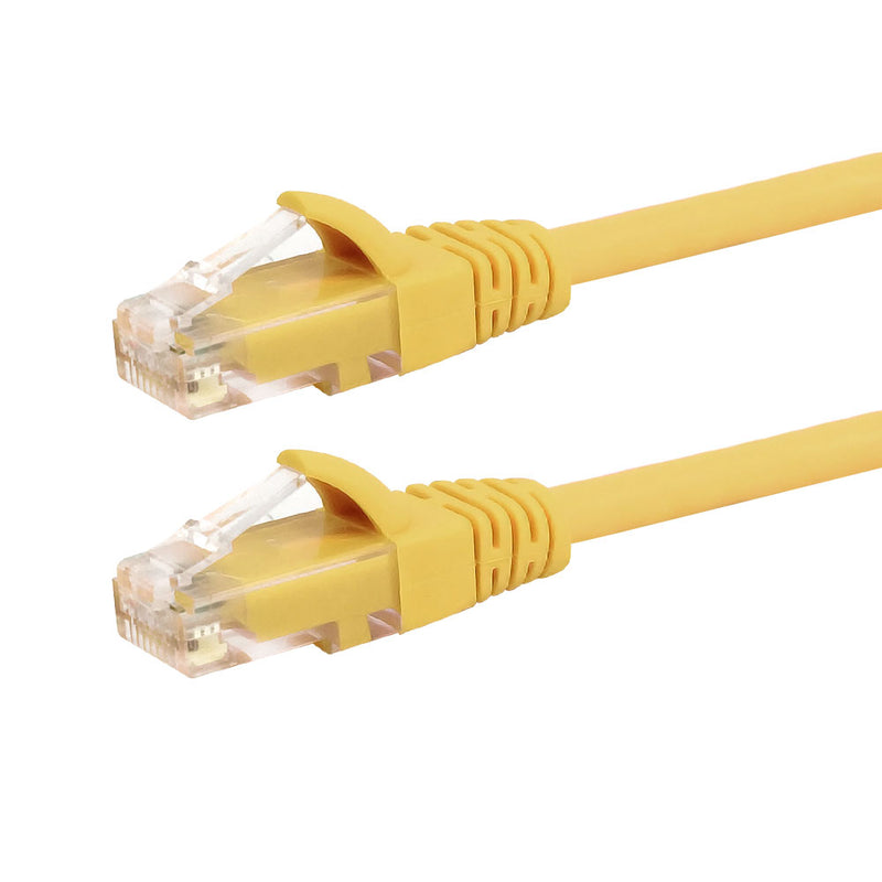 RJ45 Cat5e 350MHz Molded Patch Cable - Premium Fluke® Patch Cable Certified - CMR Riser Rated - Yellow