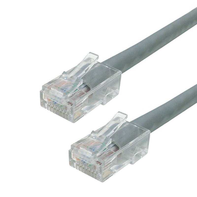 Regular Boot Custom RJ45 Cat6 550MHz Assembled Patch Cable - Grey