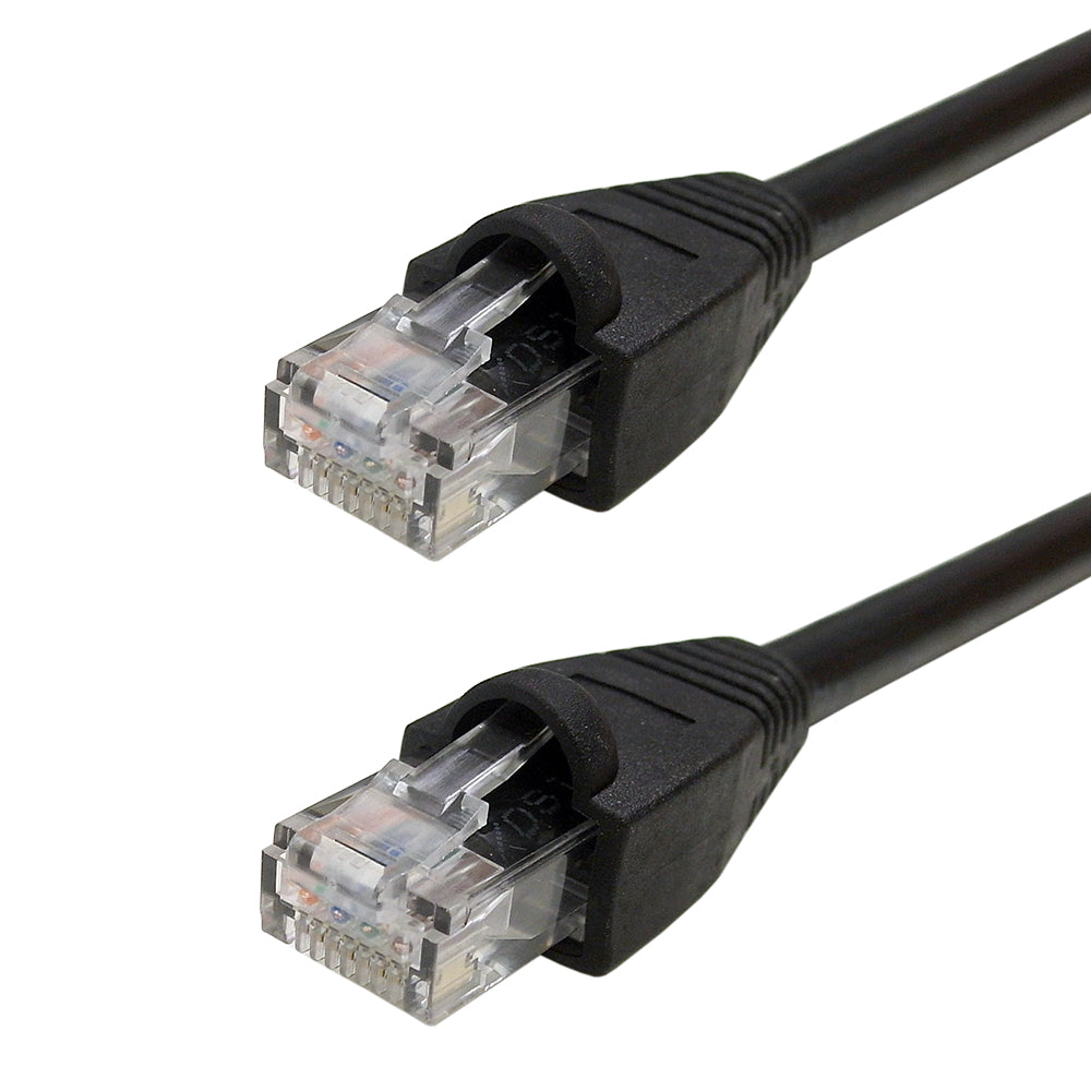 Regular Boot Custom RJ45 Cat6 550MHz Assembled Patch Cable - Black