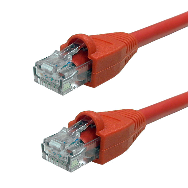 Regular Boot Custom RJ45 CAT5E 350MHz Assembled Patch Cable - Red