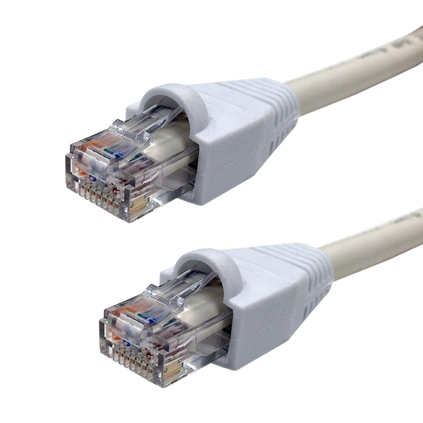 Regular Boot Custom RJ45 Cat6 550MHz Assembled Patch Cable - White