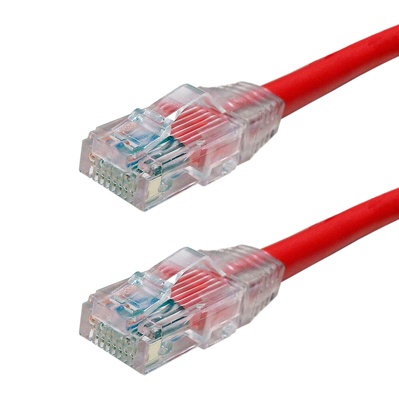 Snagless Custom RJ45 Cat6 550MHz Assembled Patch Cable - Red