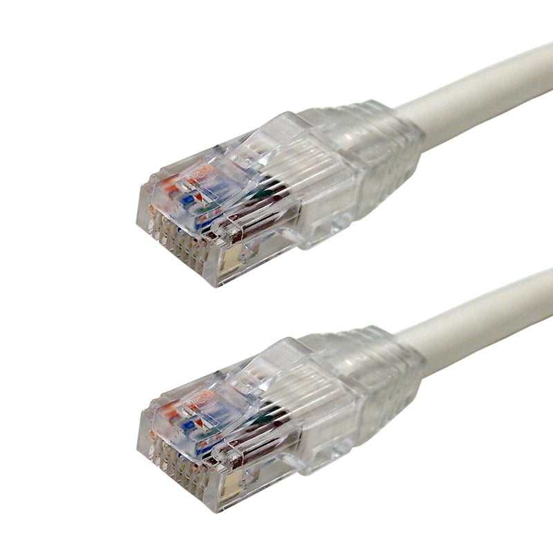 Snagless Custom RJ45 Cat5e 350MHz Assembled Patch Cable - White