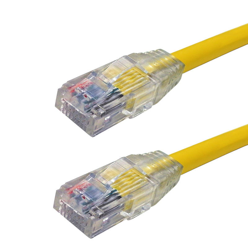 Snagless Custom RJ45 Cat5e 350MHz Assembled Patch Cable - Yellow