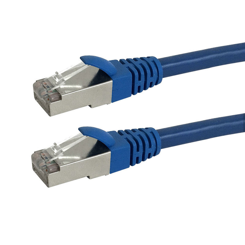 Shielded Custom RJ45 Cat6 550MHz Assembled Patch Cable - Blue