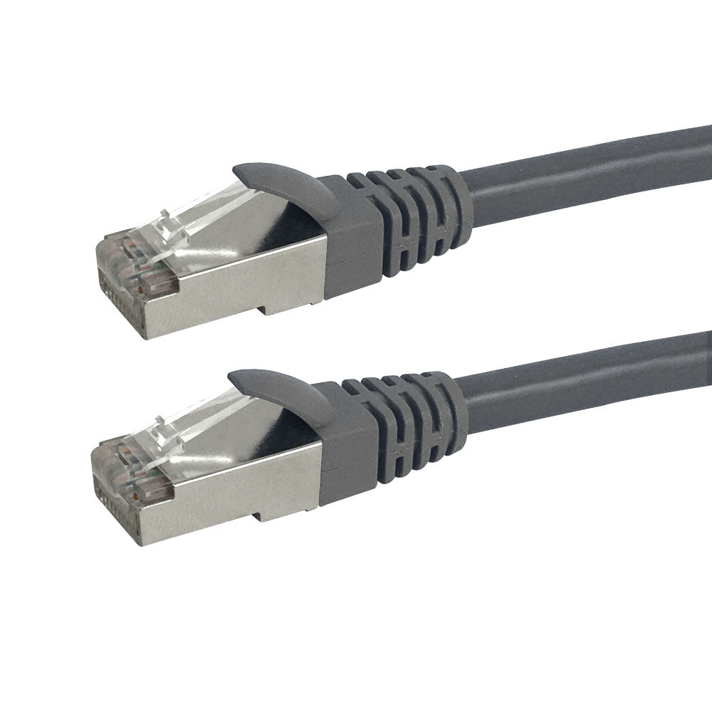 Shielded Custom RJ45 Cat6 550MHz Assembled Patch Cable - Grey