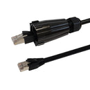 RJ45 Male with IP68 Shroud to RJ45 Cat5e Shielded FTP Outdoor UV / Direct Burial Patch Cable - Black