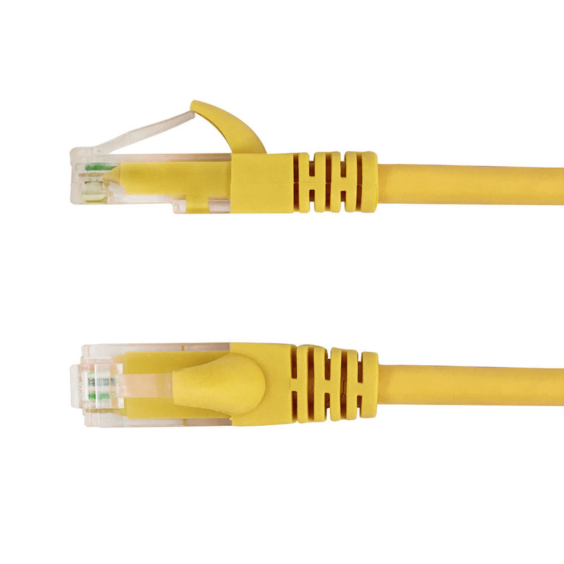 RJ45 Cat6 550MHz Molded Patch Cable - Premium Fluke® Patch Cable Certified - CMR Riser Rated - Yellow