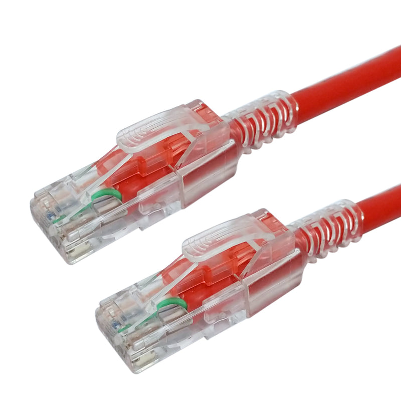 RJ45 Cat6 Patch Cable - Custom Locking Style Boot - Red