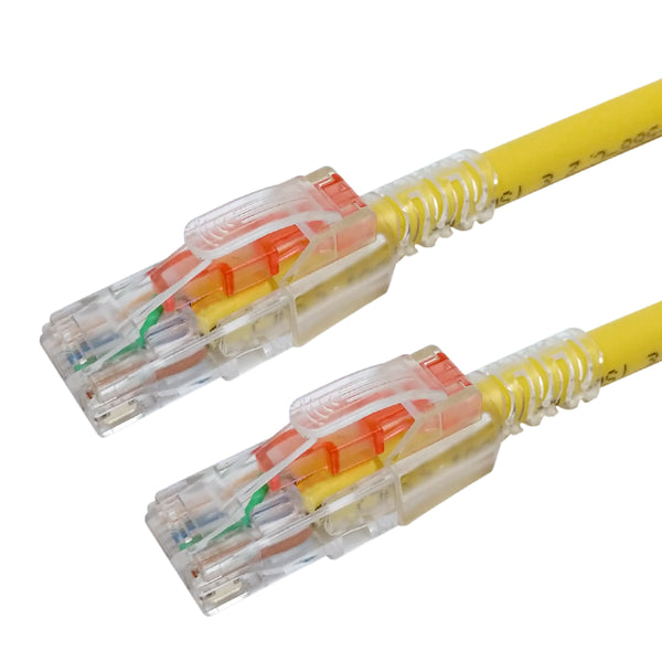 RJ45 Cat6 Patch Cable - Custom Locking Style Boot - Yellow