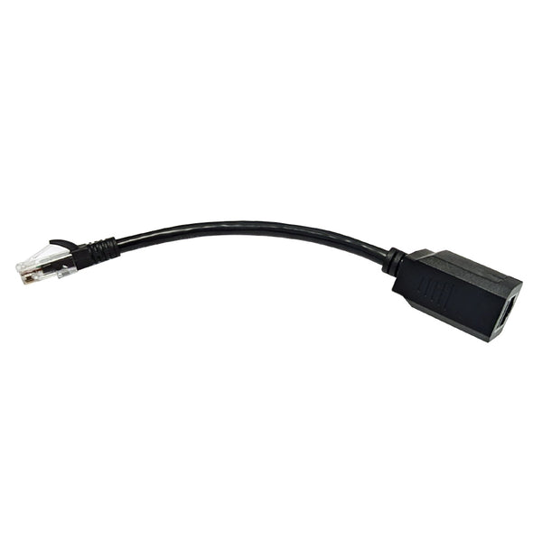 6 inch RJ45 CAT6 UTP Male to Female Cable CMR - Black