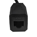 6 inch RJ45 CAT6 UTP Male to Female Cable CMR - Black