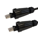 RJ45 Male with IP68 Shroud to RJ45 Male with IP68 Shroud Cat6 Shielded FTP Outdoor UV / Direct Burial Patch Cable - Black