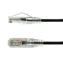 RJ45 Cat6 28AWG UTP Ultra-Thin Patch Cable - Premium Fluke® Patch Cable Certified - CMR Riser Rated - Black