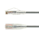 RJ45 Cat6 UTP Ultra-Thin Patch Cable - Premium Fluke® Patch Cable Certified - CMR Riser Rated - Grey