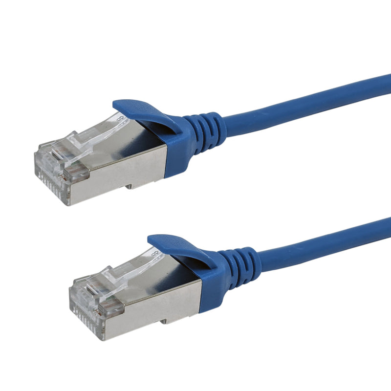 Cat8 FFTP 40G Ultra-Thin Molded Patch Cable 30AWG - Riser CMR