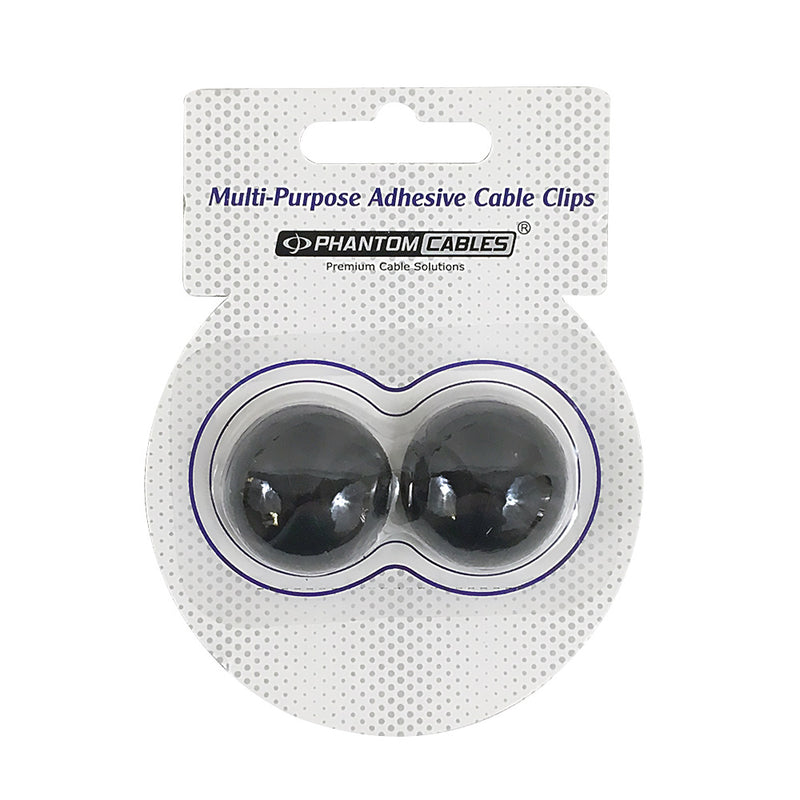 Cable Clips for Single Wire Adhesive - Pack of 2