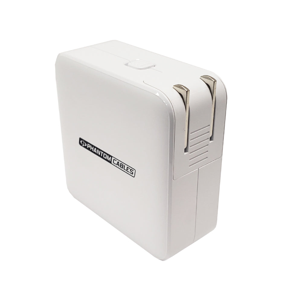 USB Travel Charger - 65W - USB Type-C (20W) - USB Type-C (60W) - GaN - White
