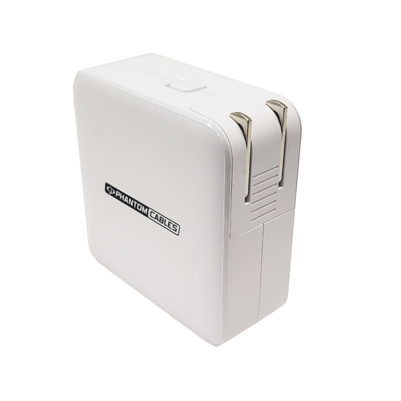 USB Travel Charger - 65W - USB Type-C (20W) - USB Type-C (60W) - GaN - White