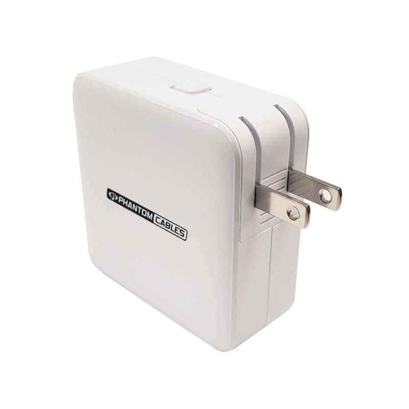 USB Travel Charger - 65W - USB Type-C (20W) - USB Type-C (60W) - GaN - White