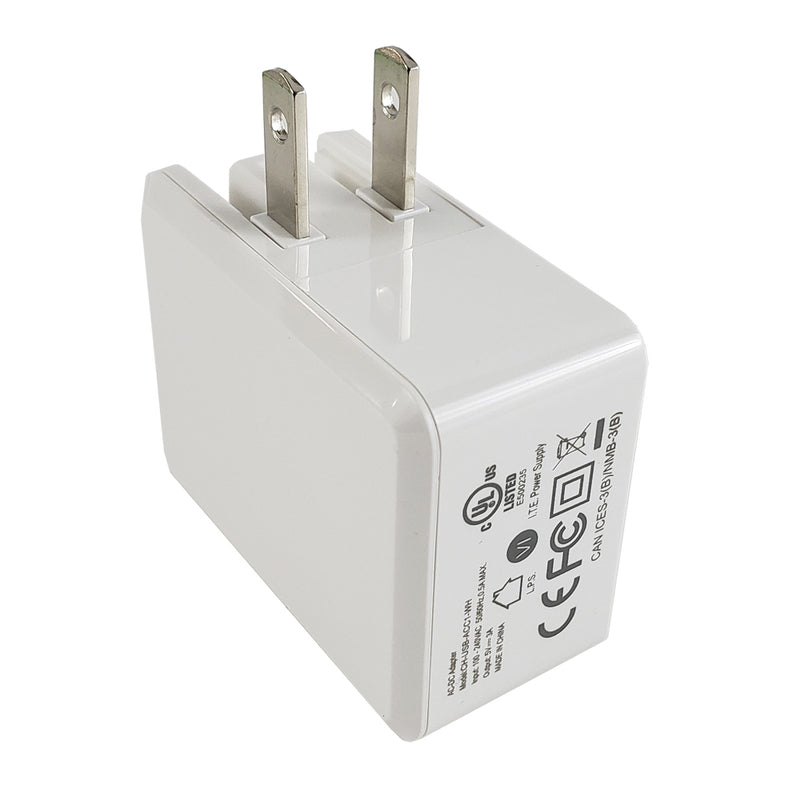 USB Type C Female To AC 110V Adapter 5V/3A - White