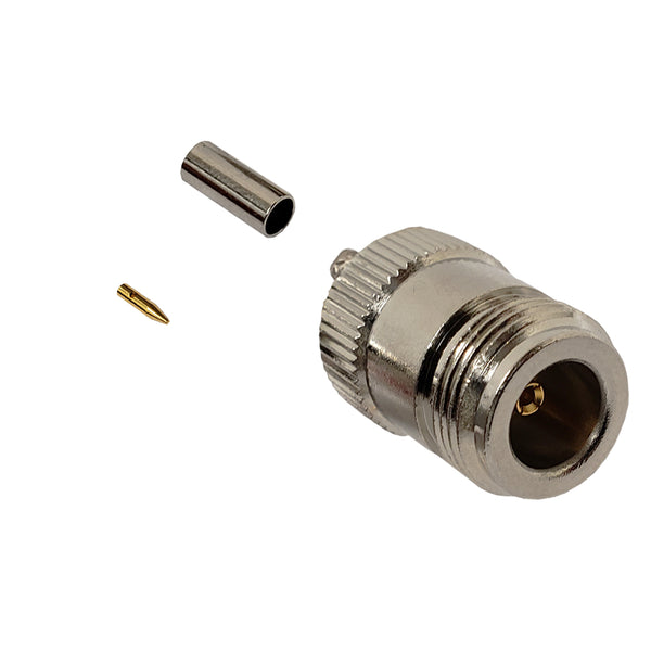 N-Type Female Crimp Connector for RG174 LMR-100 50 Ohm