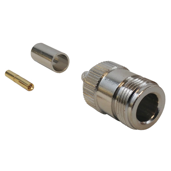 N-Type Female Crimp Connector for RG58 LMR-195 50 Ohm