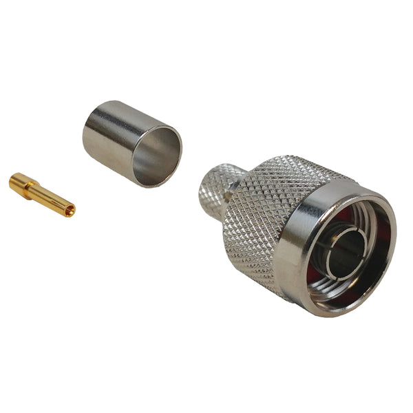 N-Type Reverse Polarity Male Crimp Connector for RG8 LMR-400 50 Ohm