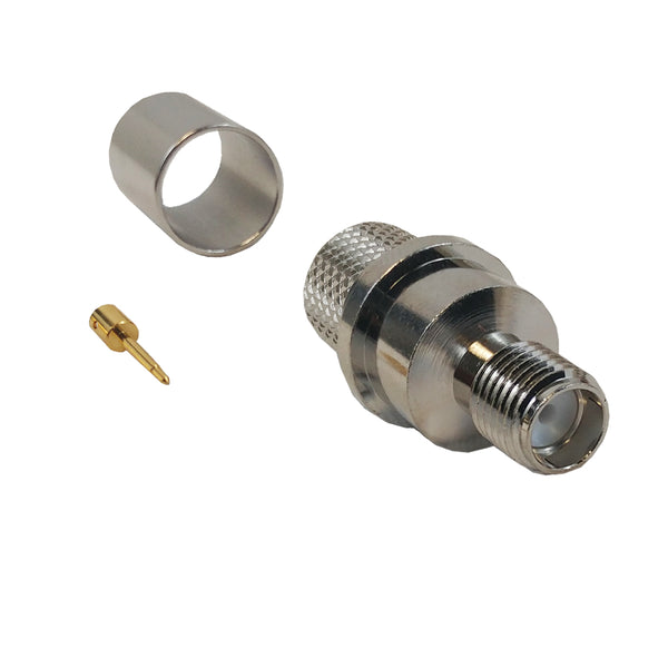 SMA Reverse Polarity Female Crimp Connector for RG8 LMR-400 50 Ohm