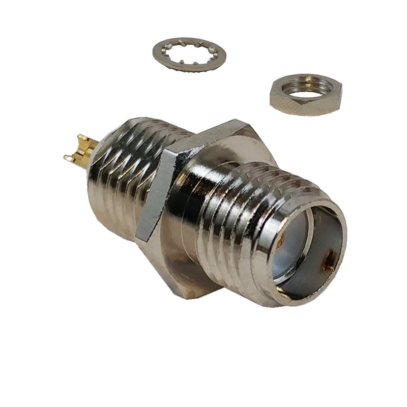 SMA Female Bulkhead Solder Connector Rear Mount