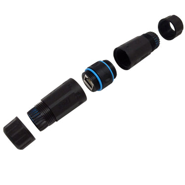 Shielded RJ45 Coupler, Inline Cat6a Coupler, Female To Female F F T568b Pinout Shielded Ethernet Cable Extension