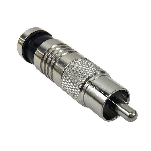 RCA Male Compression Connector for RG6 - Pack of 10