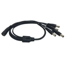 DC Power Splitter Cable 1 x 2.1mm Female to 4 x 2.1mm Male (18 inch, 22/24AWG)