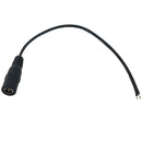 DC Power Connector Female 2.1mm x 5.5mm (8 inch Pigtail, 22AWG)