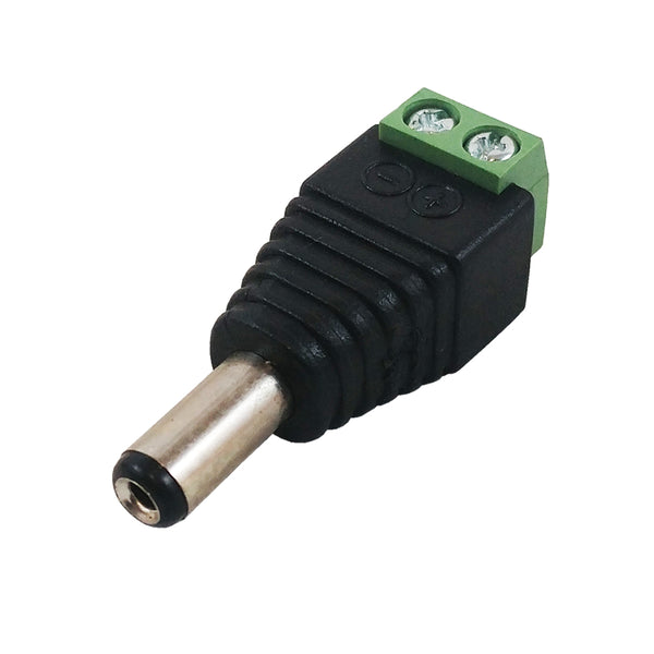 DC Power Connector Male 2.1mm x 5.5mm Screw Down