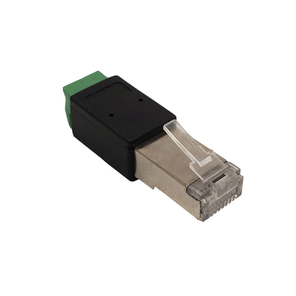 RJ45 Male Plug to 2x Screw Terminal