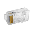 RJ45 Cat5e/Cat6 Pass-Through Plug (Solid or Stranded) (8P 8C) - Pack of 50