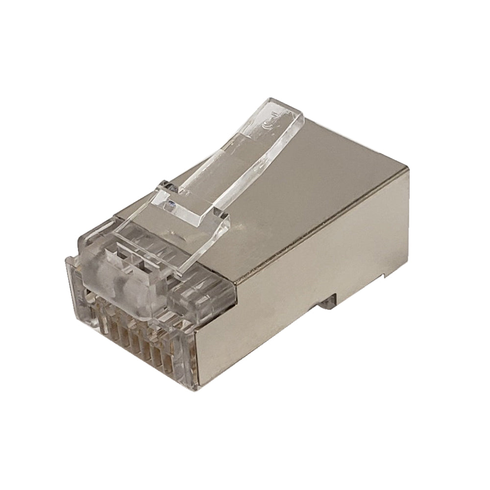 RJ45 Cat6 Pass-Through Shielded Plug (Solid or Stranded) (8P 8C) - Pac