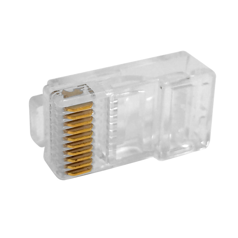 RJ45 10-Position Plug for Flat Cable 10P 10C - Pack of 50