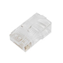 RJ45 Cat5e Plug with Snagless Tab for Stranded Round Cable (8P 8C) - Pack of 50